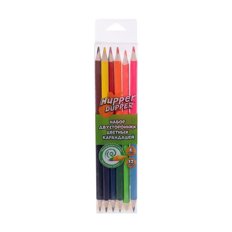 Двусторонние цветные карандаши Hupper Dupper, 12 цветов